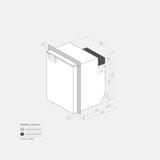 DC50-X Bushman Upright 50L Fridge/Freezer 12V/24V For Caravan incl. Mount Kit Dimensions | Fridges/Freezers | Perth Pro Auto Electric Auto