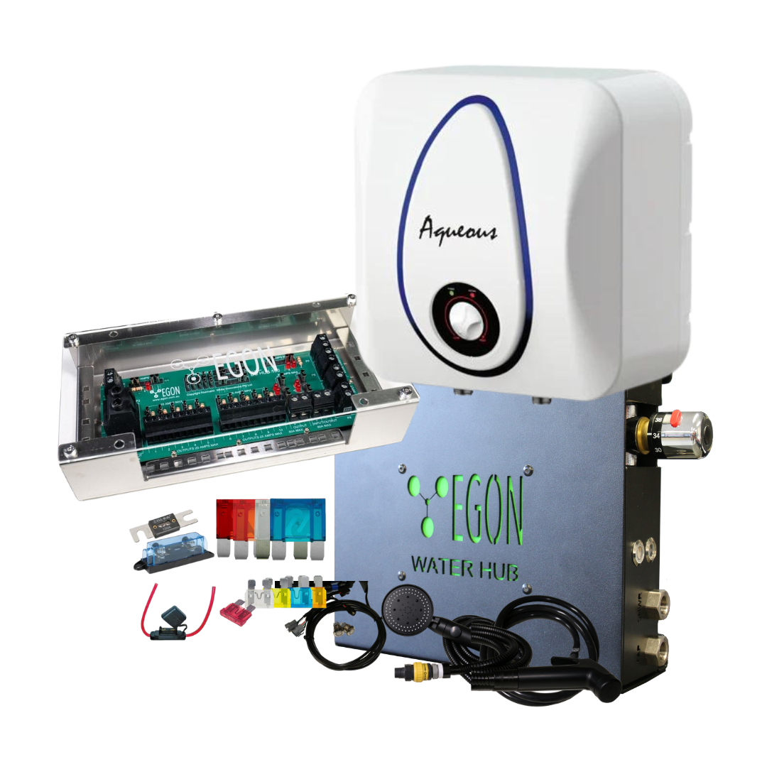 EGON Complete Kit: Water Hub, DC Hub, Fuse Kit + Aqueous 6L
