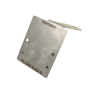 Solar input bracket, 304 stainless steel, close-up of SB50 Anderson cut-out and factory bolt holes (inferred from product design, not visually confirmed)