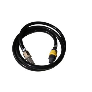 Tap connecting fresh water - works when you have blue light switch on External Pickup hose - works when you have green light switch on and includes mesh filter Show head has on/off switch and pressure switch in pump will cut pump out once pressure is built up