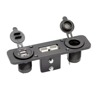Powerhouse Triple Flush Mount Housing With 50A Plug, Accessory Power Socket & Dual USB Ports