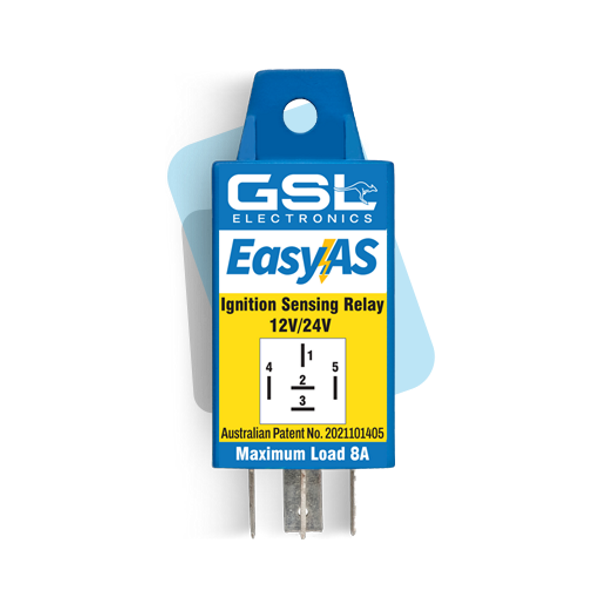 EasyAs IGNITION SENSING RELAY 12/24V 8amp 5 PIN