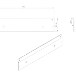 Klarmann Brackets Toyota Landcruiser 70 Series rear door bracket to suit National Luna light