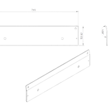 Klarmann Brackets Toyota Landcruiser 70 Series rear door bracket to suit National Luna light