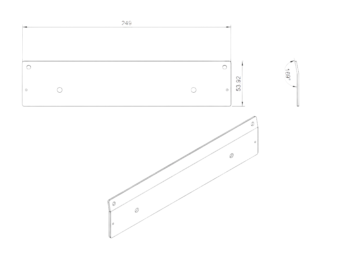 Klarmann Brackets Toyota Landcruiser 70 Series rear door bracket to suit National Luna light