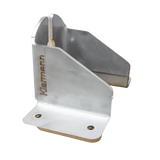 The Toyota Land cruiser 78 series Troop carrier Alu Cab roof conversion stainless aerial mount is designed to mount an aerial on either the left or right side of the vehicle at the front side of the conversion.