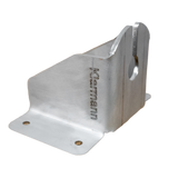 The Toyota Land cruiser 78 series Troop carrier Alu Cab roof conversion stainless aerial mount is designed to mount an aerial on either the left or right side of the vehicle at the front side of the conversion.