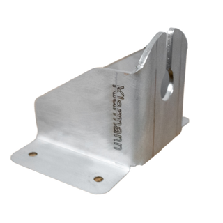 The Toyota Land cruiser 78 series Troop carrier Alu Cab roof conversion stainless aerial mount is designed to mount an aerial on either the left or right side of the vehicle at the front side of the conversion.