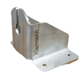 The Toyota Land cruiser 78 series Troop carrier Alu Cab roof conversion stainless aerial mount is designed to mount an aerial on either the left or right side of the vehicle at the front side of the conversion.
