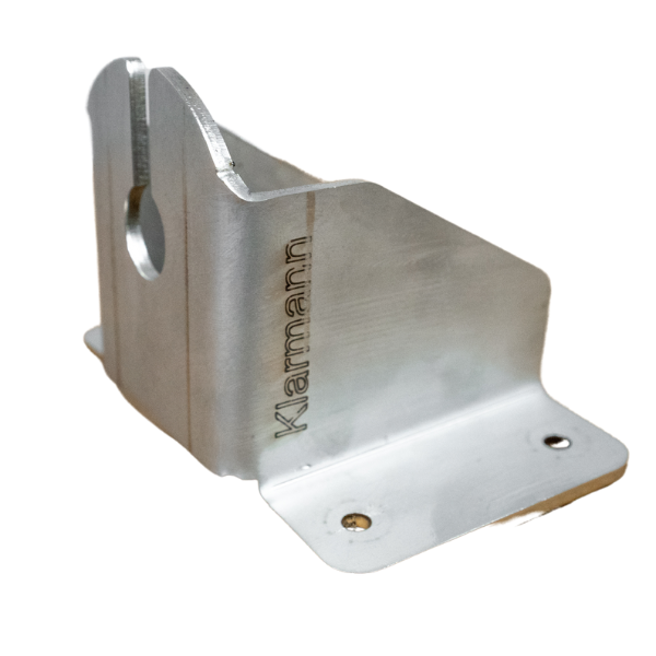 The Toyota Land cruiser 78 series Troop carrier Alu Cab roof conversion stainless aerial mount is designed to mount an aerial on either the left or right side of the vehicle at the front side of the conversion.
