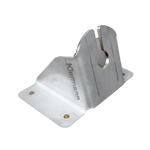 The Toyota Land cruiser 78 series Troop carrier Alu Innovations roof conversion  aerial mount (stainless) is designed to mount an aerial on either the left or right side of the vehicle at the front side of the roof conversion.