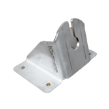 The Toyota Land cruiser 78 series Troop carrier Alu Innovations roof conversion  aerial mount (stainless) is designed to mount an aerial on either the left or right side of the vehicle at the front side of the roof conversion.