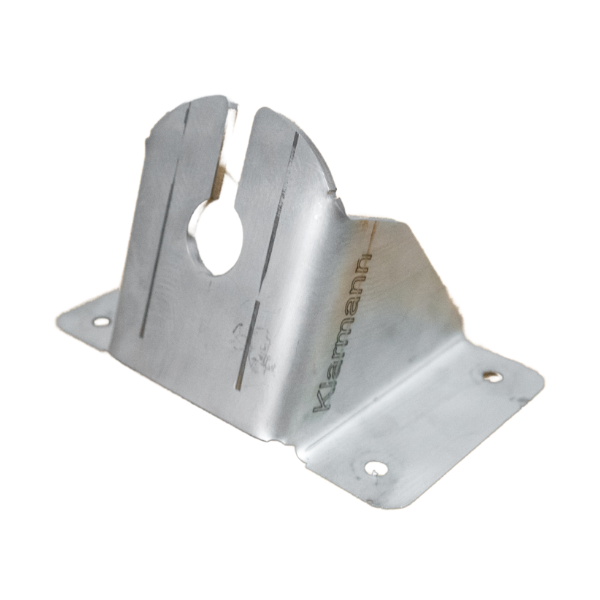 The Toyota Land cruiser 78 series Troop carrier Alu Innovations roof conversion  aerial mount (stainless) is designed to mount an aerial on either the left or right side of the vehicle at the front side of the roof conversion.